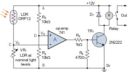 惠斯通電橋光測(cè)器原理圖